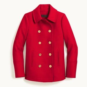 NWT J. Crew Andover Wool Peacoat Coat Jacket 8P